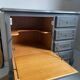 Buffet, meuble bar en bois peint