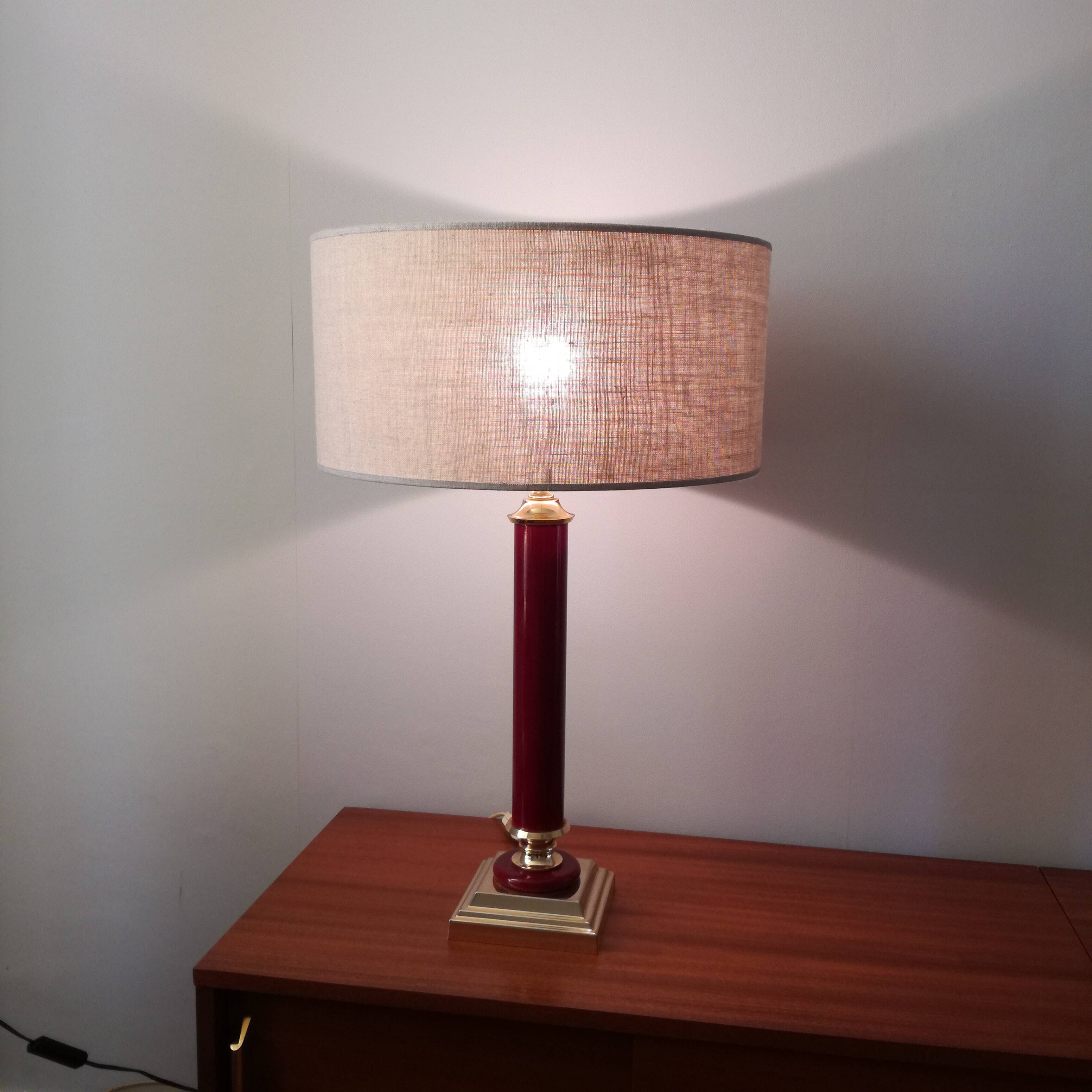 De Schuyneter column lamp in brass 1970