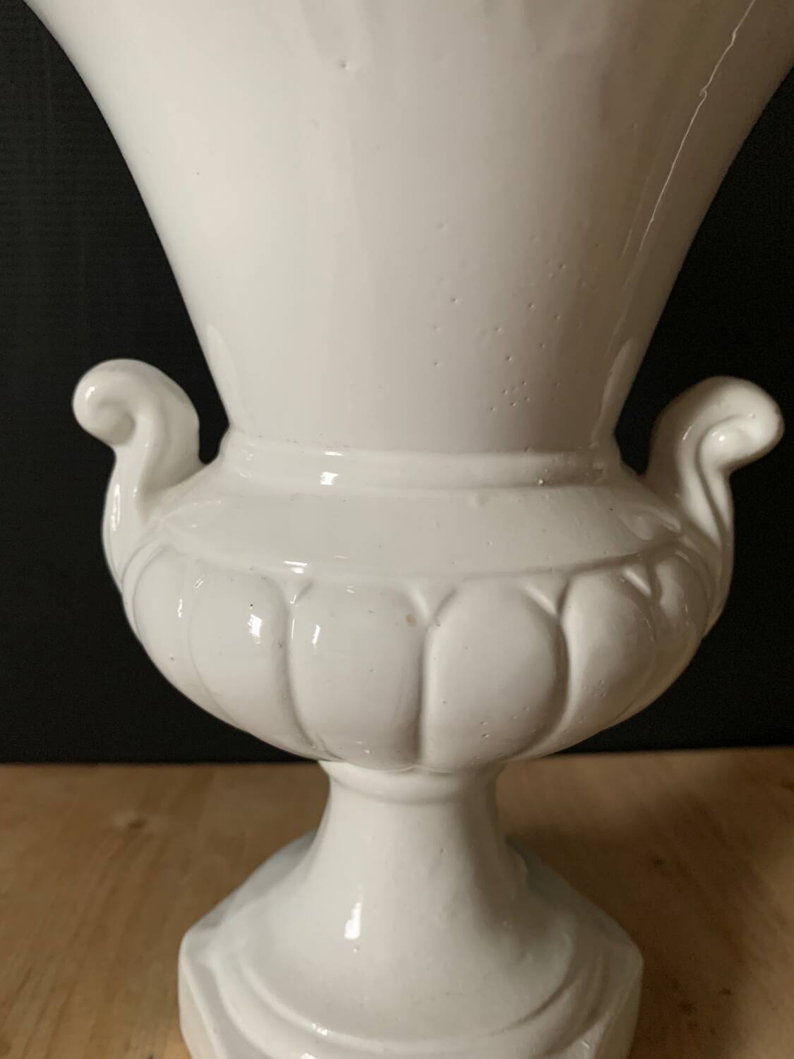 White ceramic vase