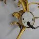 Set of Two Gilt Wall Lamps, Italy, 1960s