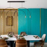 Pendant lamp with metal body and integrated dimmable LED