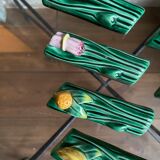 Vintage Vallauris vegetable and fruit knife holders