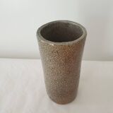 Ceramic cylinder vase signed Jean Claude Monange