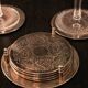 Set de sous-verres en alpaga avec support