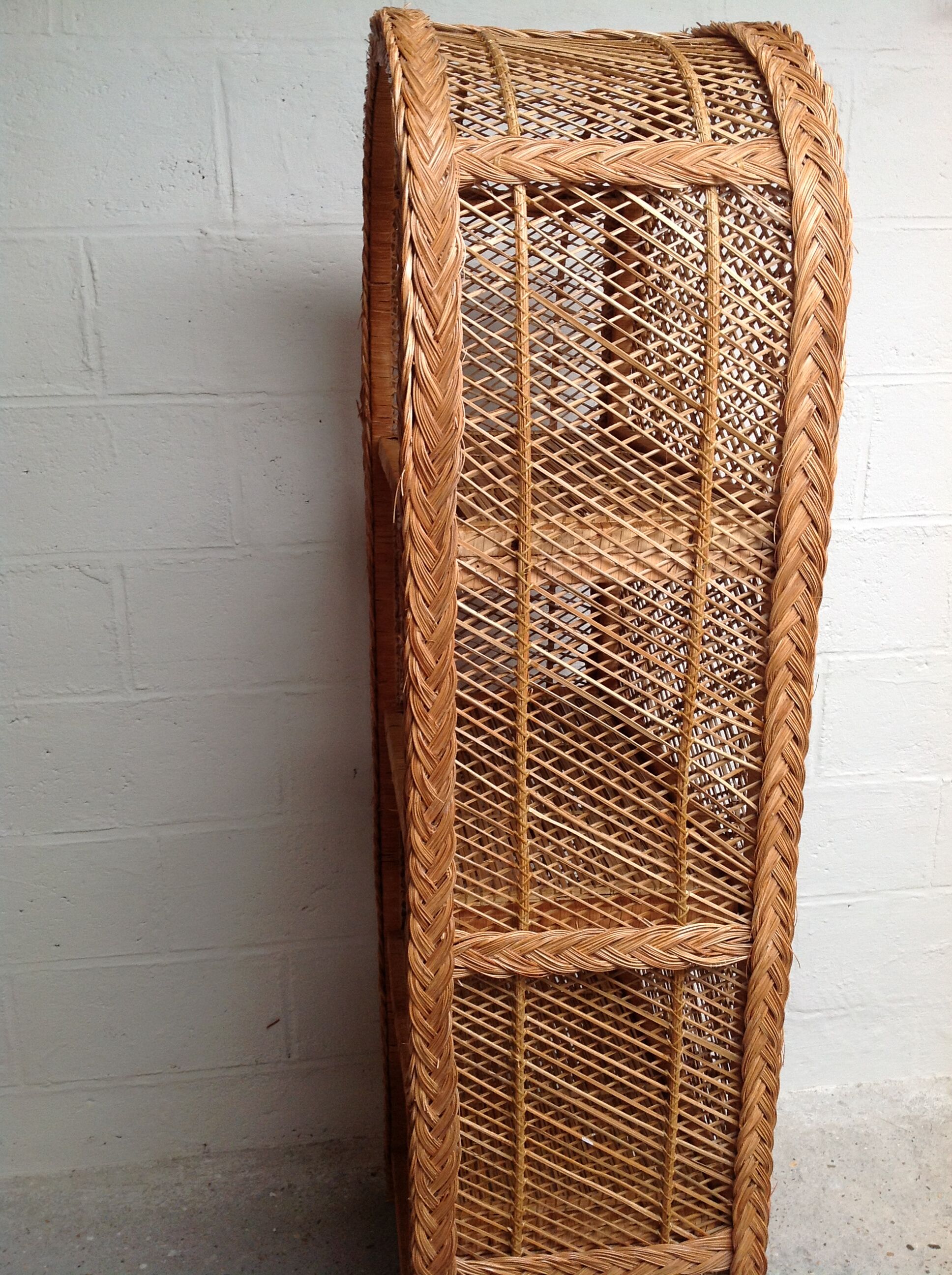 Vintage rattan shelf