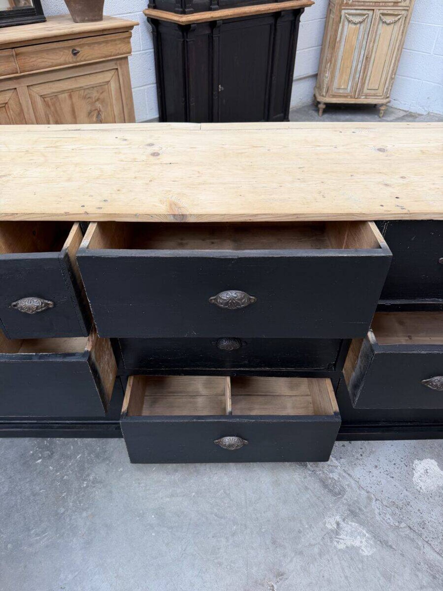 Workshop furniture from the early 20th century.