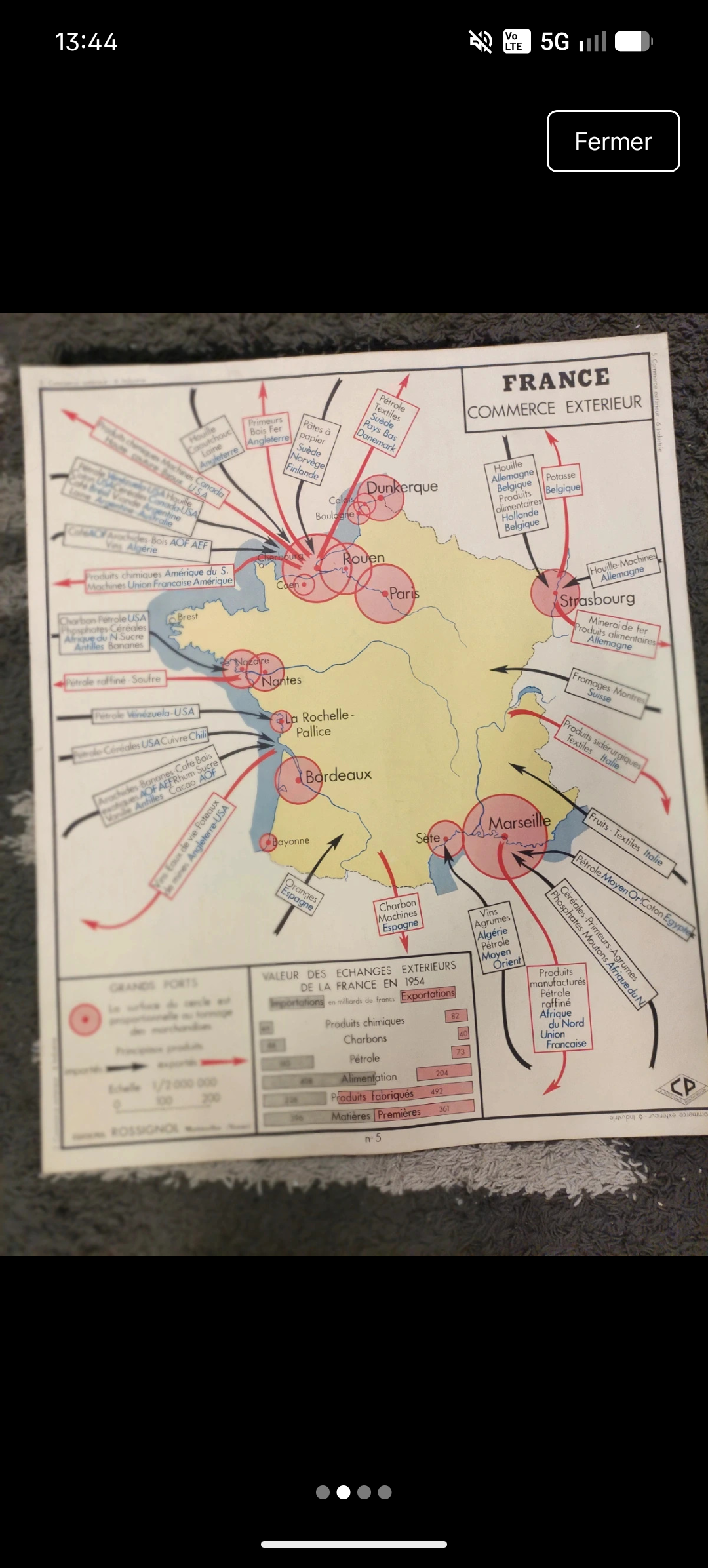 School map Rossignol Montmorillon foreign trade and industry