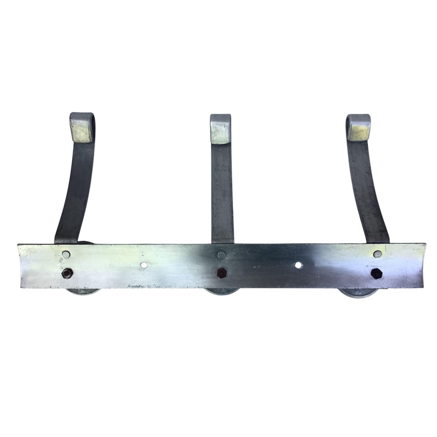 Vintage wall-mounted coat rack in brushed aluminium – minimalist design year