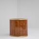 Vintage burlwood and brass nightstands, 1970s