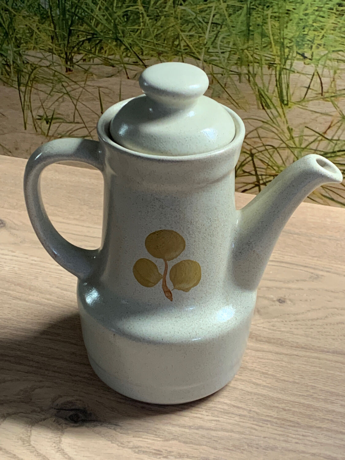 Pitcher Teapot Coffee maker earthenware St Amand Loire 1713 Hand-painted