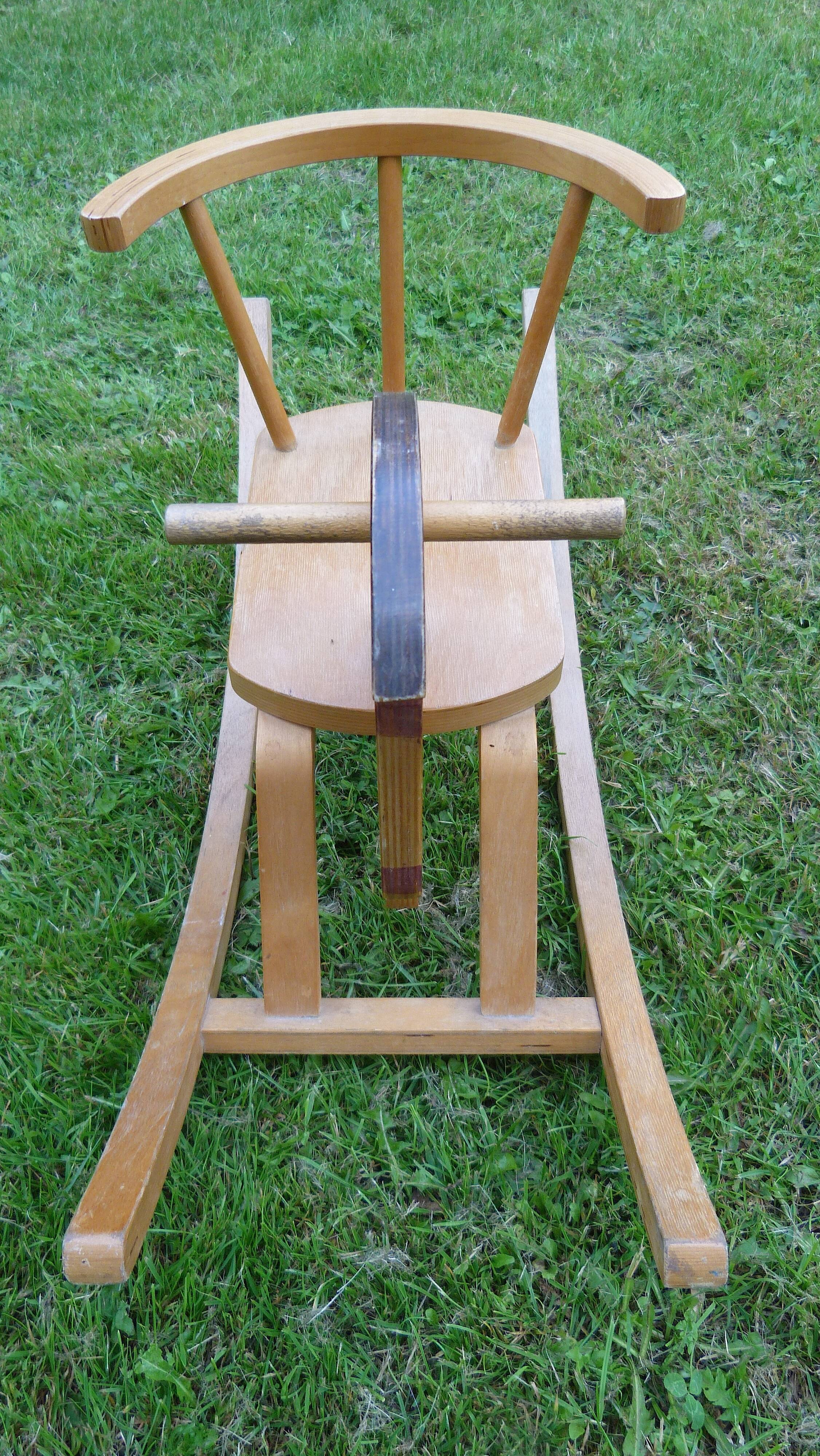 Wooden rocking horse