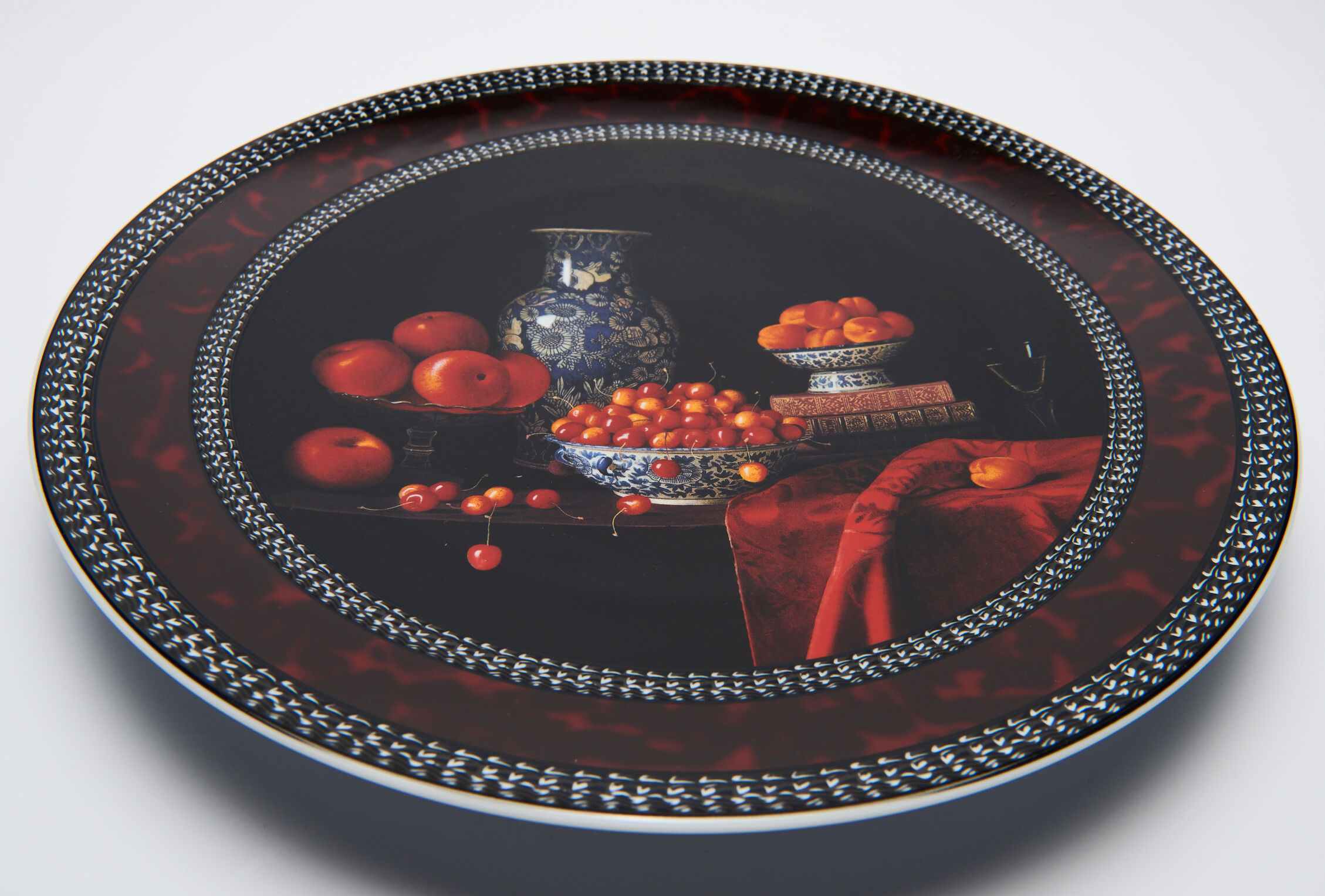 large dessert dish Bernardaud de Chauray series "red fruits" 36cm