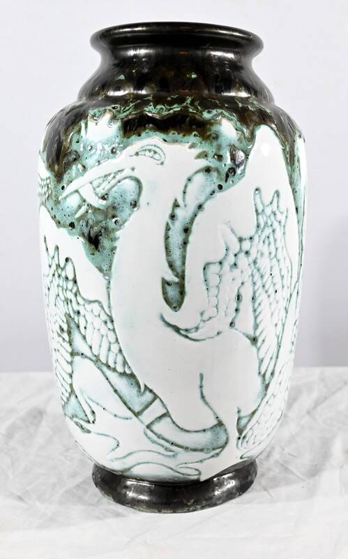 “Les Pélicans” vase, signed L. Alaurant – 1950