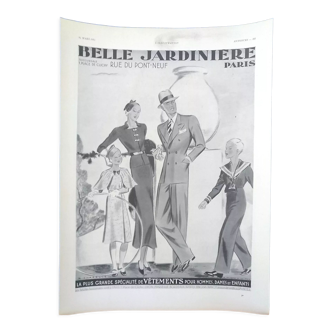 Paper advertisement Belle jardinière fashion from a magazine year 1934