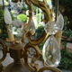 Lustre St Louis XV bronze and ancient crystal