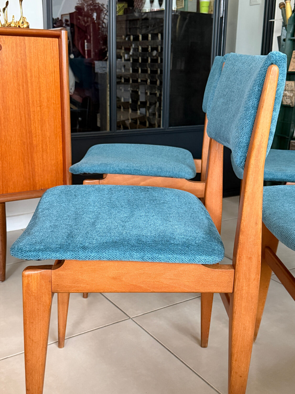 4 vintage Scandinavian style chairs