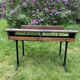 Old school desk in wood and cast iron
