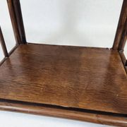 Bamboo shelf with smoked glass, 1970s