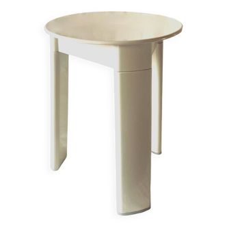 Vintage white plastic tripod stool Gedy - design Olaf von Bohr