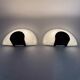 Set of 2 glass Prisma wall lamps MEGA, 1980s, Italy