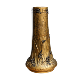 Baluster vase in bronze signed