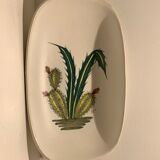 Plat biscuit à décor de cactus
