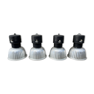 Set of 4 large industrial pendant lights YES 1 E 40 250Watts 220Volts.