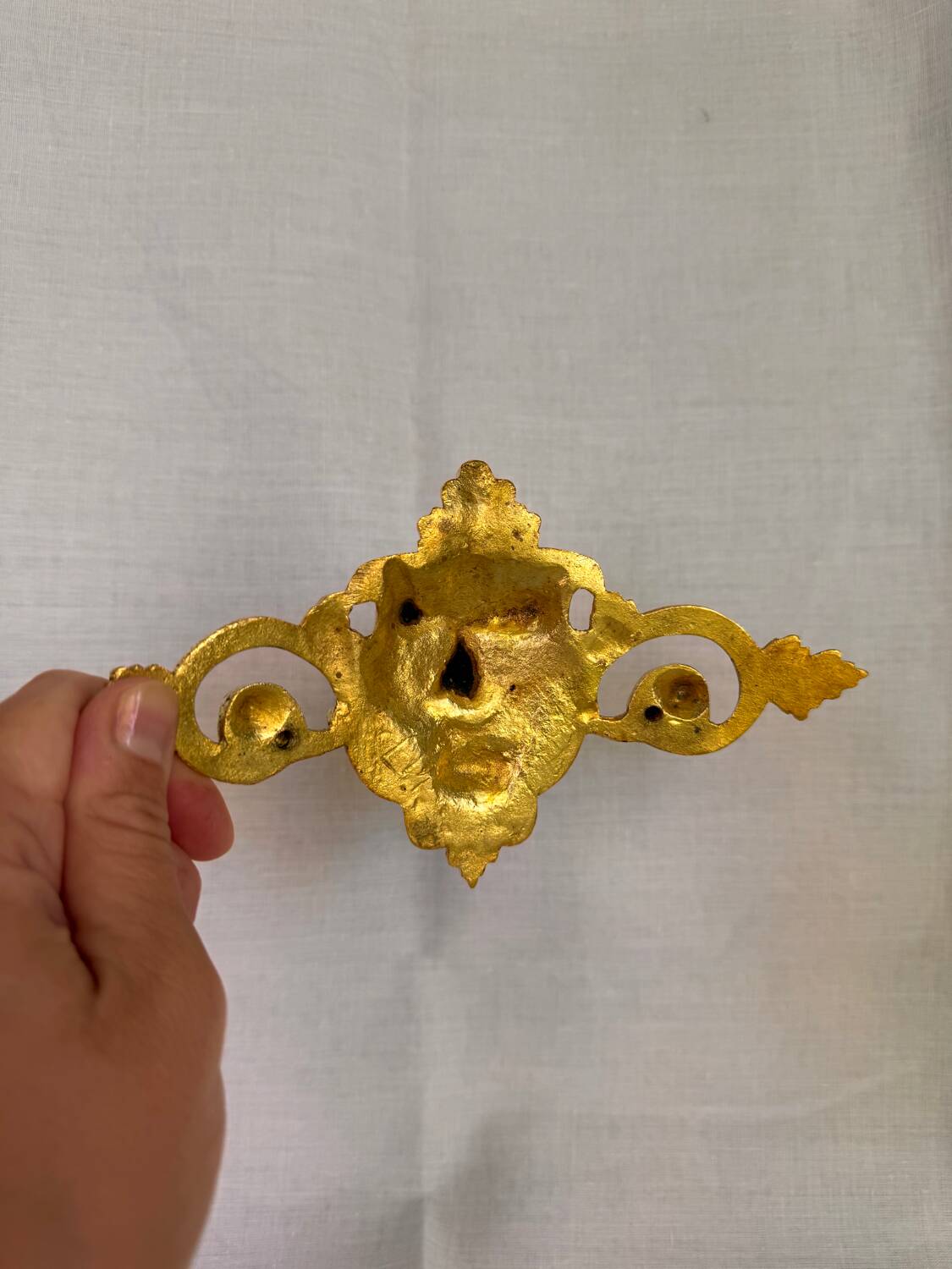 Ensemble de 3 éléments décoratifs en bronze/laiton.