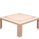 Robert Marcius Pink Tessellated Marble and Brass inlay Coffee table 1970s