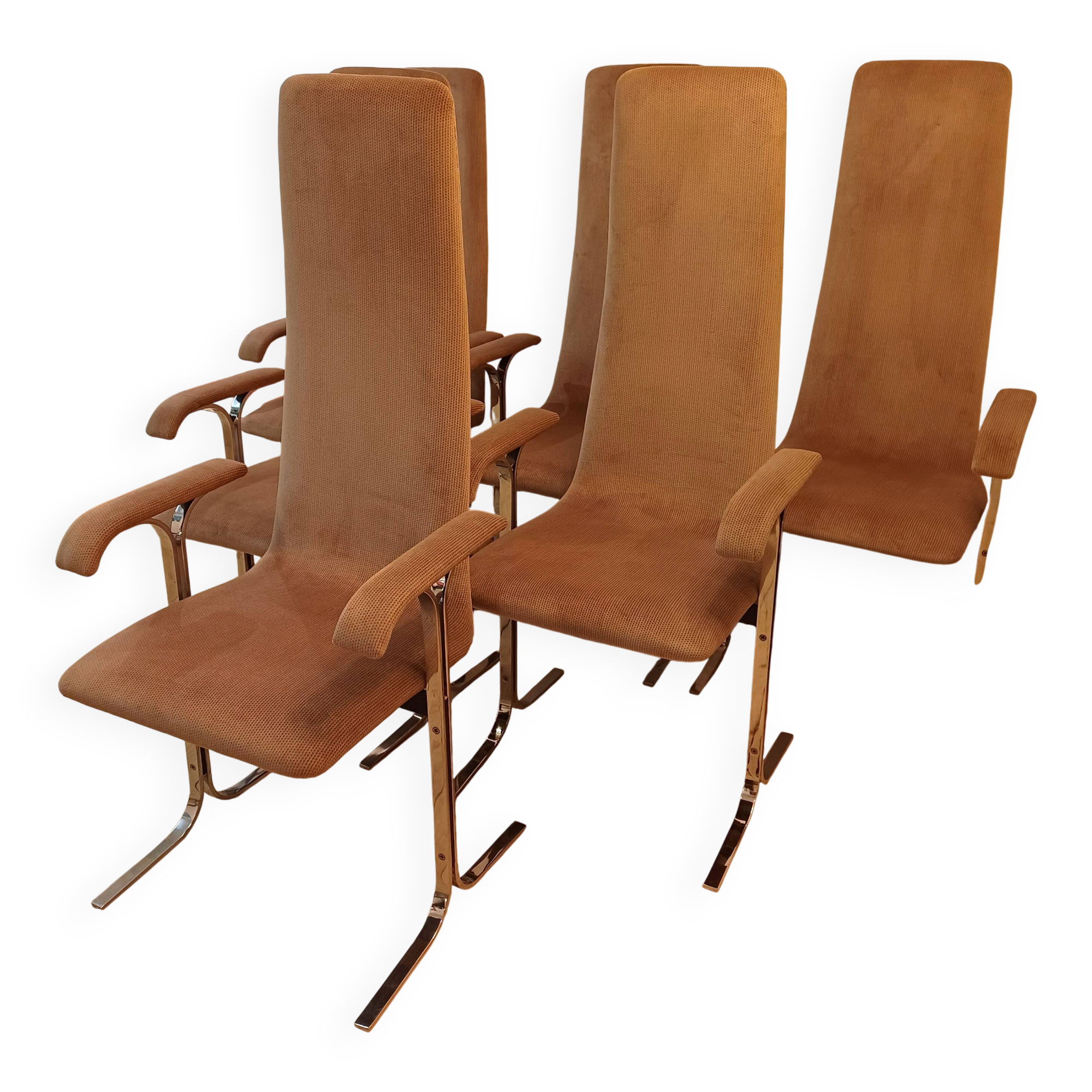Six Pieff chairs, England, 1970s.