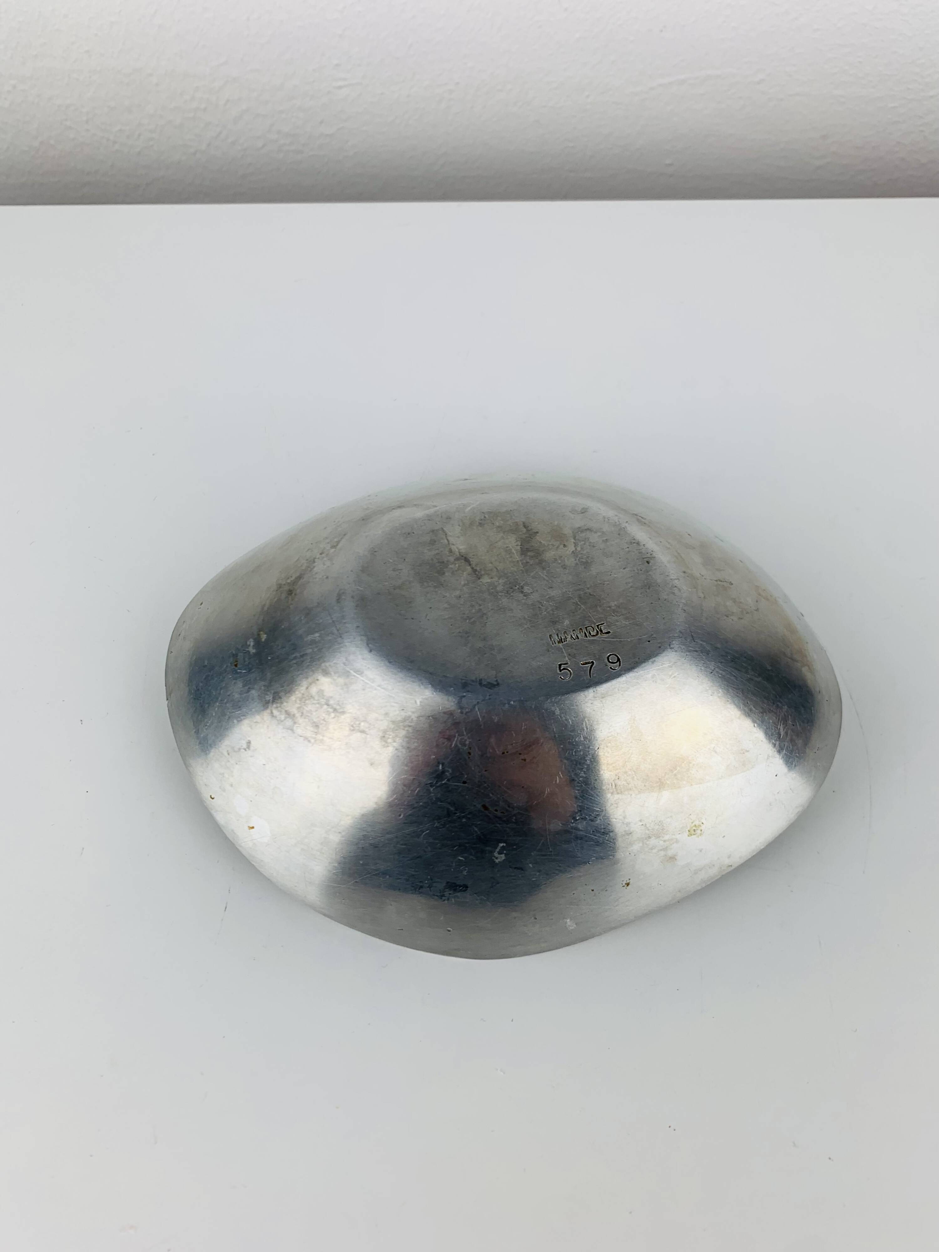 Aluminium catchall, freeform, vintage