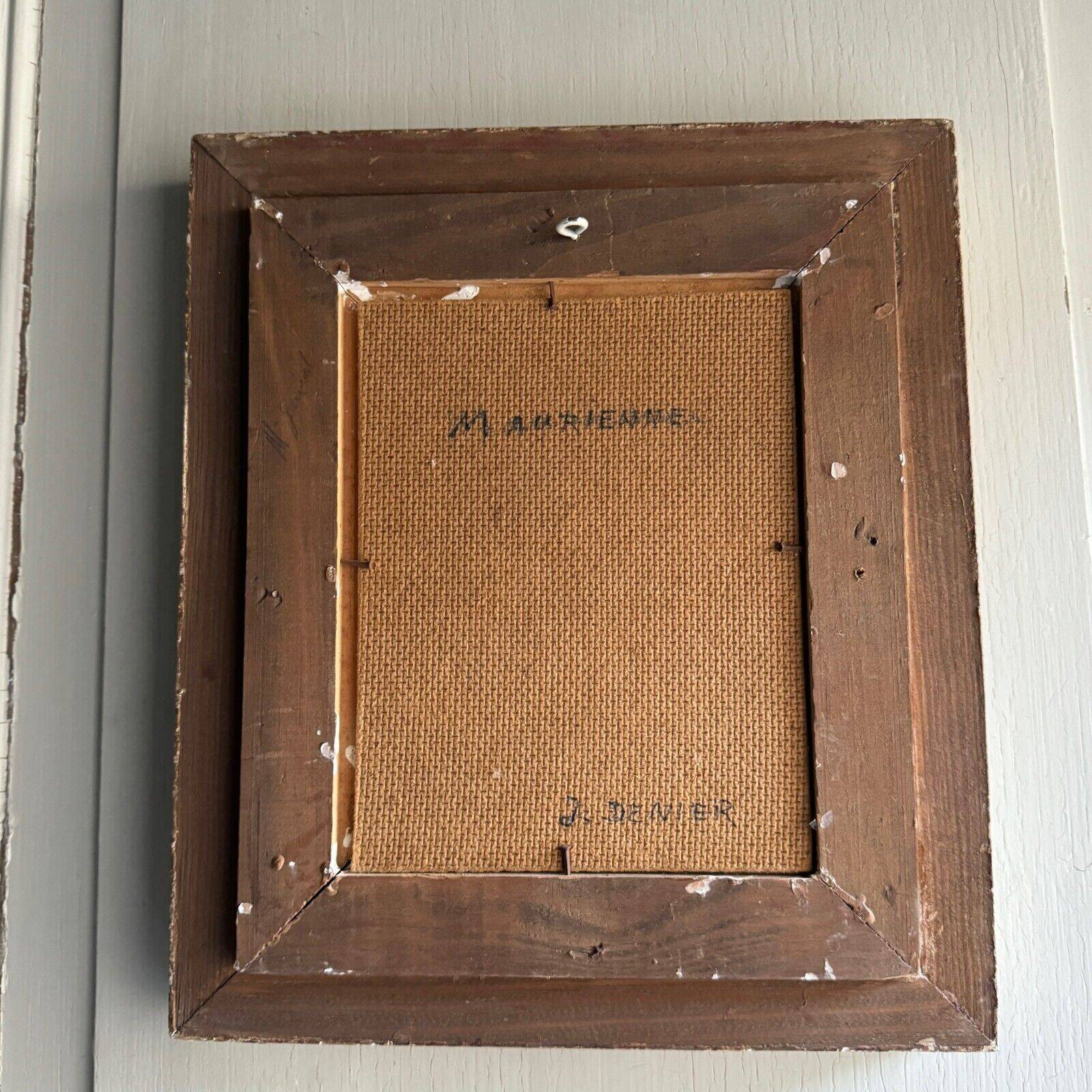 Oil on panel by J. Denier 1920 La Maurienne