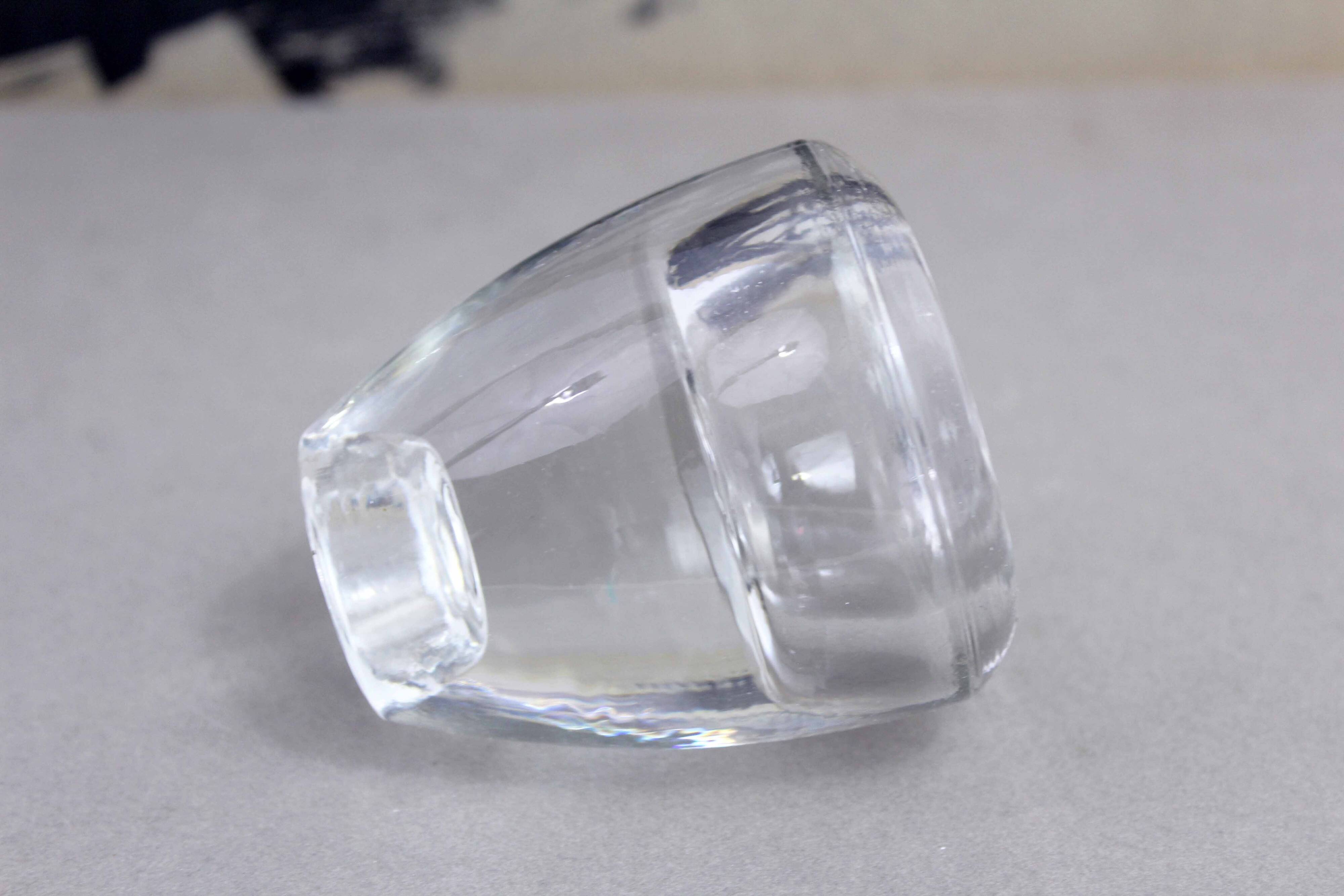 Reversible glass candle holder 1980