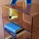 Occasional furniture in smoked Plexiglas from the 70s