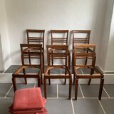 6 chairs era solid oak reconstruction