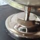 Decorative terrestrial globe on silver metal stand – explorer style