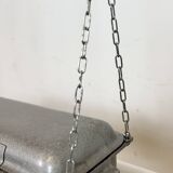Grey Industrial Hanging Tube Light from Polam Gdansk, 1970s