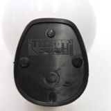 Beige Tissot wall light with opaque white glass globe, 1970s 80s.