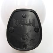 Beige Tissot wall light with opaque white glass globe, 1970s 80s.