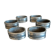 Set of 6 towels rings