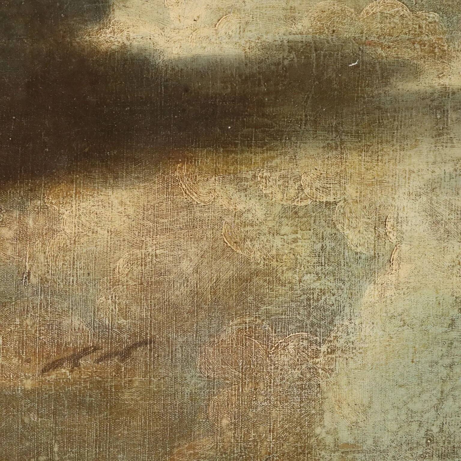 Old oil painting on canvas, French school, 18th century