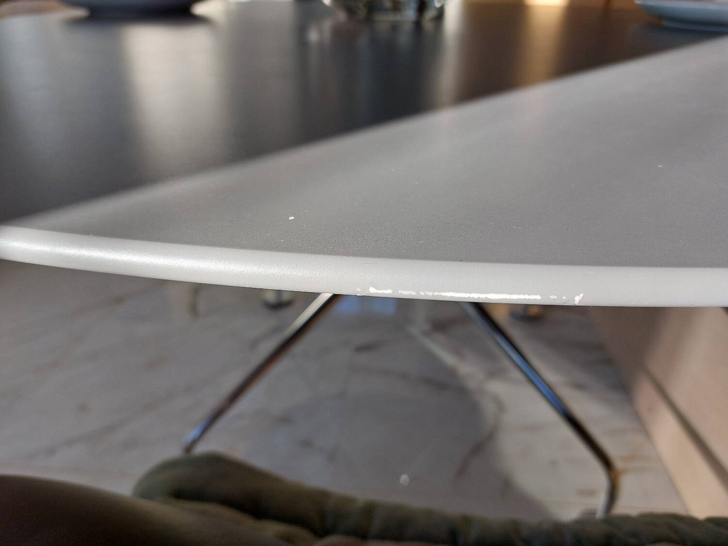 Oval table 120x160 anthracite - 6 to 8 people