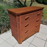 Vintage wicker dresser