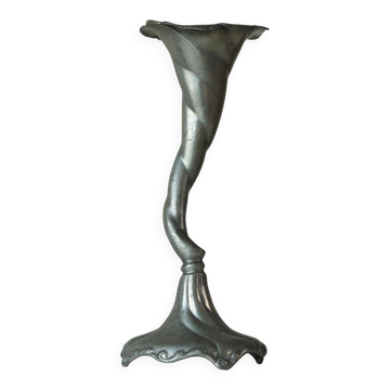 Chandelier Art nouveau sculptural en étain vers 1900