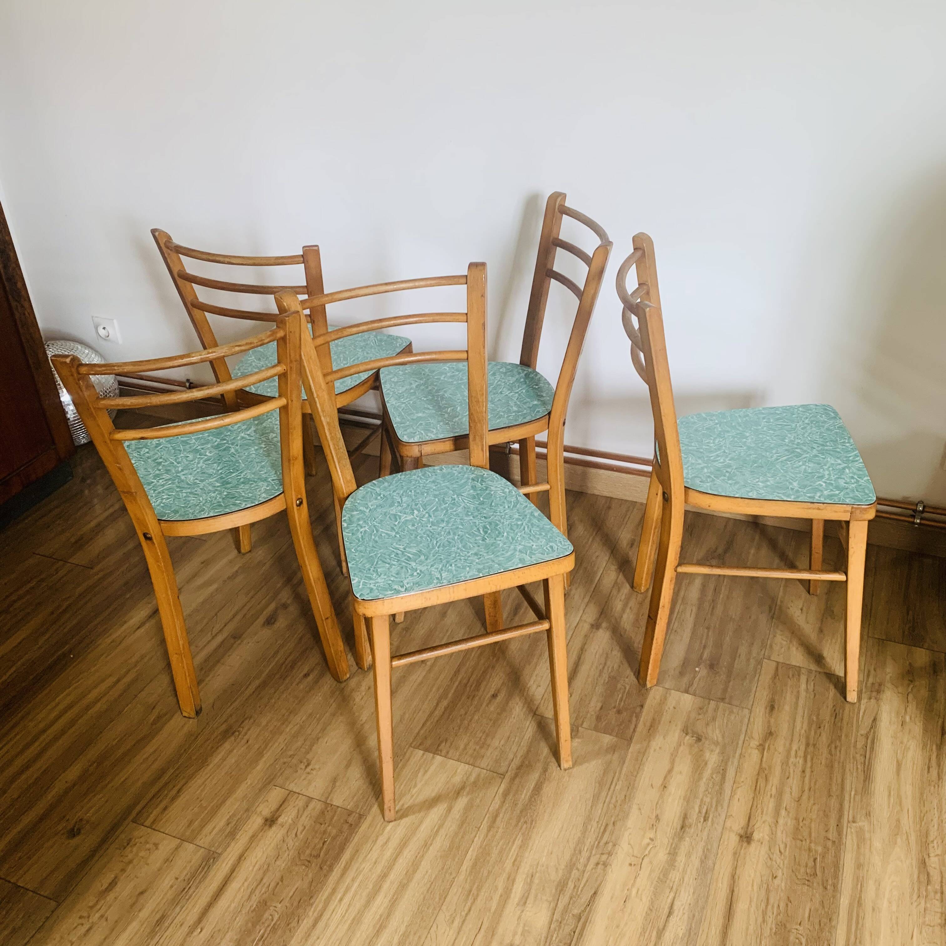 Set of 5 Baumann chairs