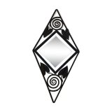 Diamond art nouveau mirror, 23x47cm