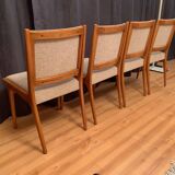 Ensemble de quatre chaises Cane Back conçues par Jens Risom, JO Carlssons, Suède, années 1950