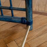 Vintage nesting tables in bamboo with glass top by Gallotti & Radice, 1970, set of 3.