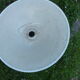 White perforated sheet metal chandelier