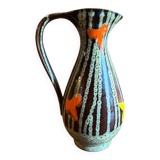 Vase vintage marron Brigitte France des années 1960